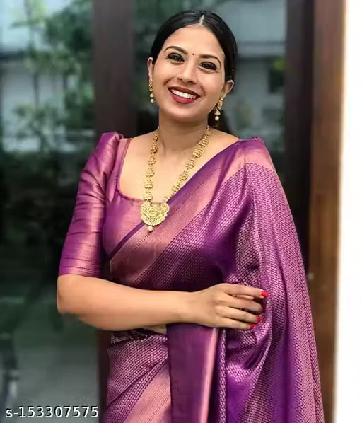 New Banarasi Jacquard Saree (PURPLE)