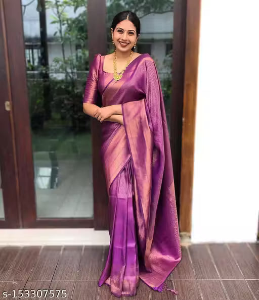 New Banarasi Jacquard Saree (PURPLE)
